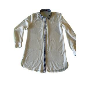 Career Woman small button up long sleeve dress shirt